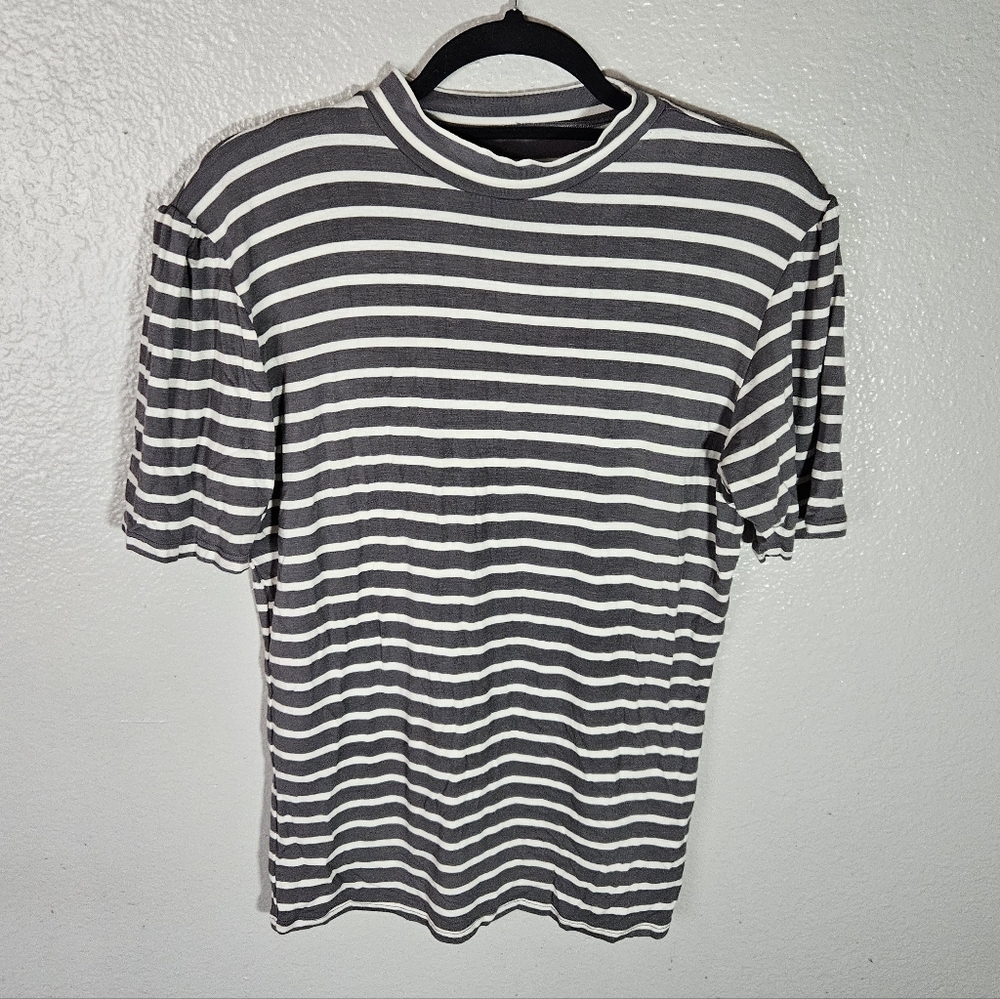 Albion Striped Short Sleeve Top Size XL
